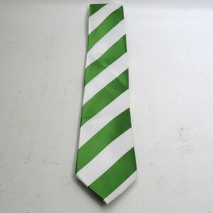 Puccini Neck Tie Men 58 in Microfiber Lime Green White Diagonal Stripe Classic 2